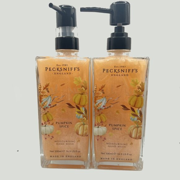 NEW Pecksniffs Pumpkin Spice Glass Bottle Shimmer Hand Wash - 16.9 fl oz - Picture 3 of 4
